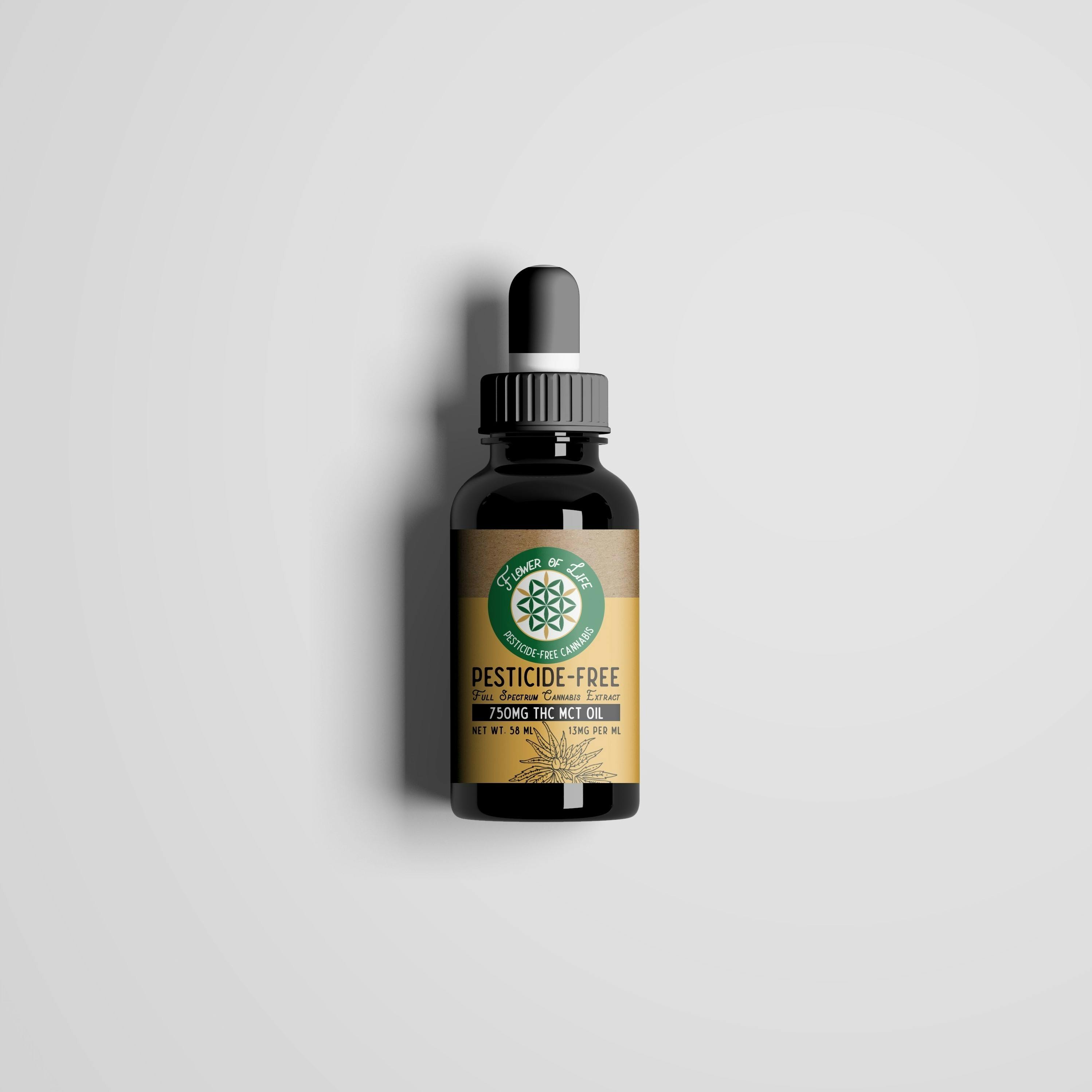 750mg THC Infused organic MCT Oil - Flower of Life