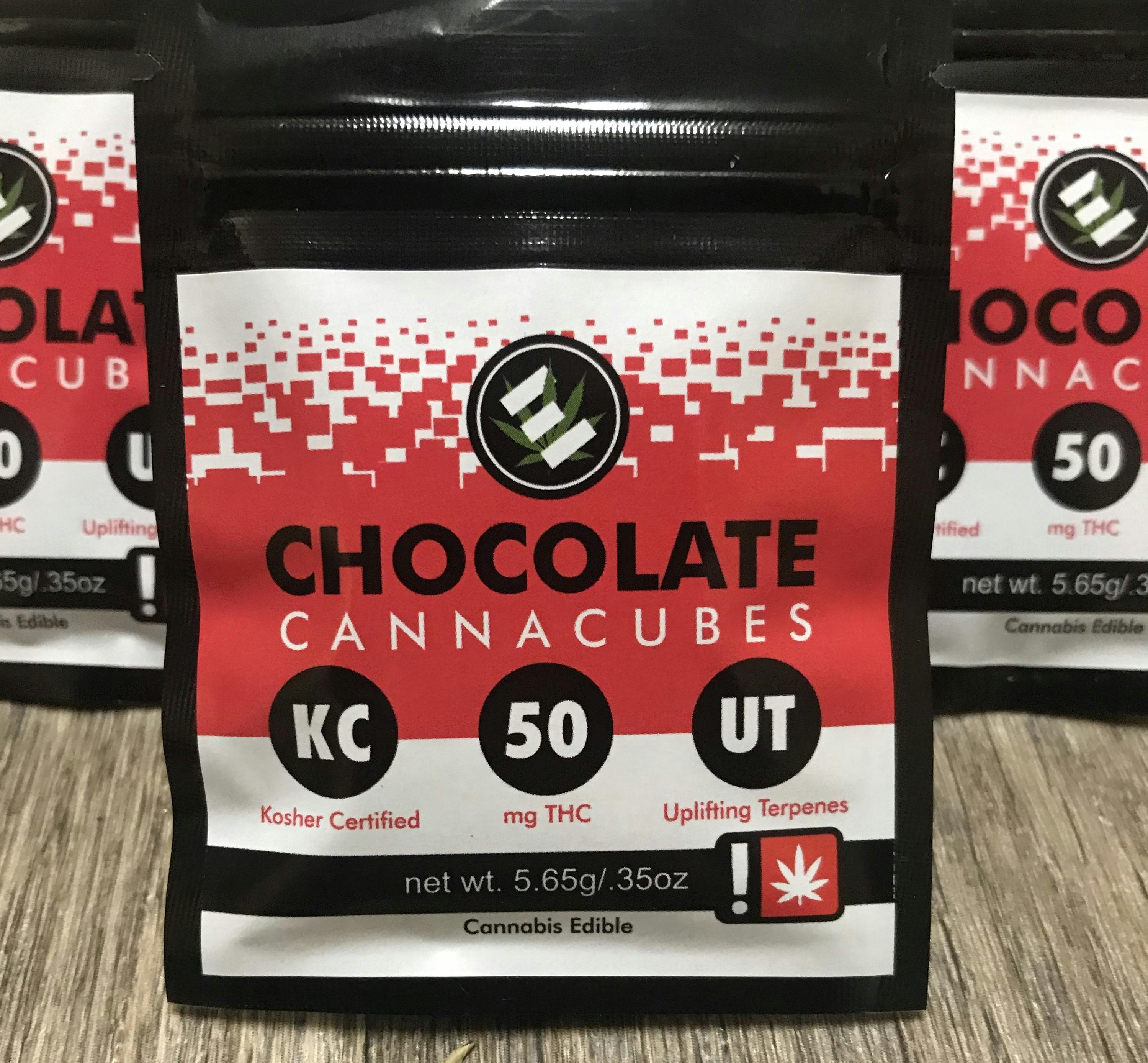 Chocolate Cannacubes - Red 50mg