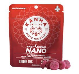 KANHA | NANO | Cran-Pomegranate Punch | Sativa | 100mg THC | 20-pack
