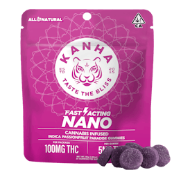 KANHA | NANO | Passionfruit Paradise | Indica | 100mg THC | 20-pack