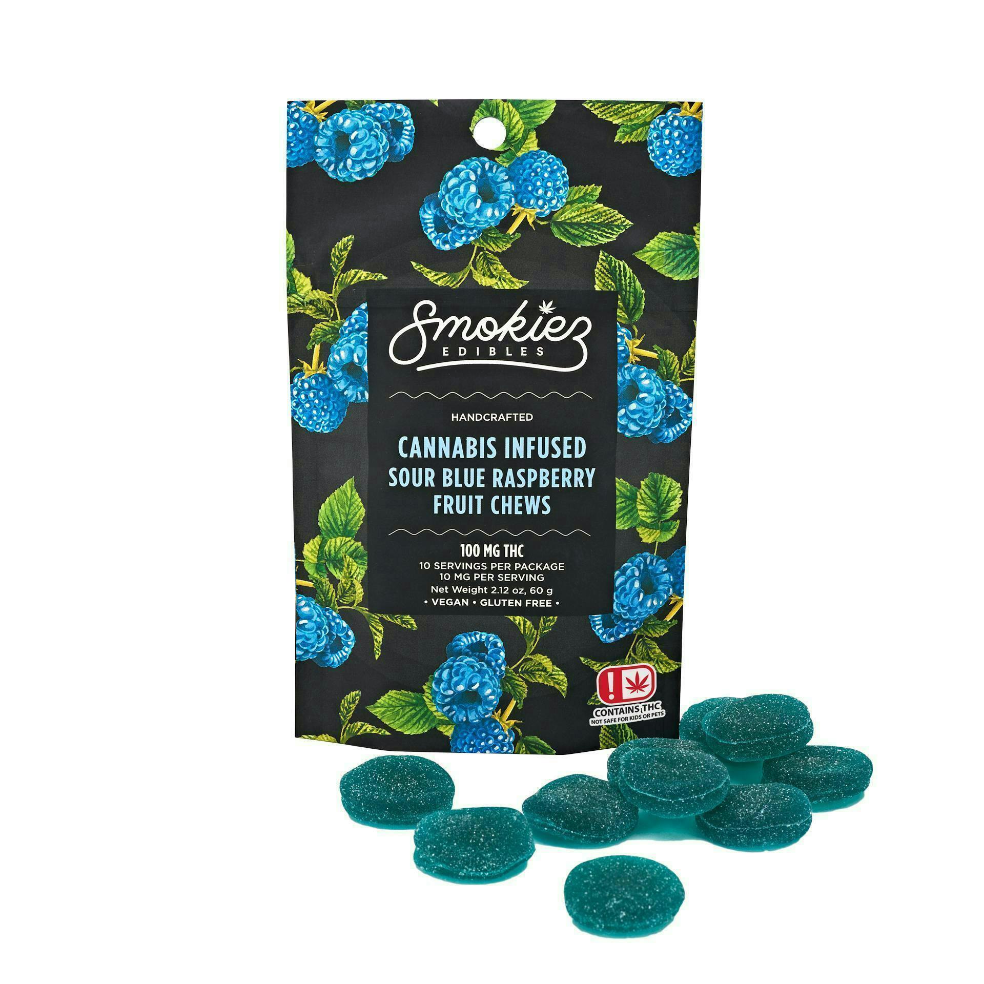 Sour Blue Raspberry Gummies | 100mg | 10ct | 10mg/ea