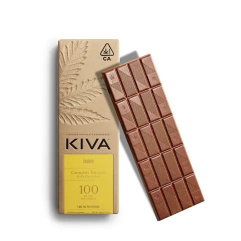 Kiva Confections - Kiva | Churro Milk Chocolate -Hybrid- 100mg Chocolate Bar (Edible) |    -qq5