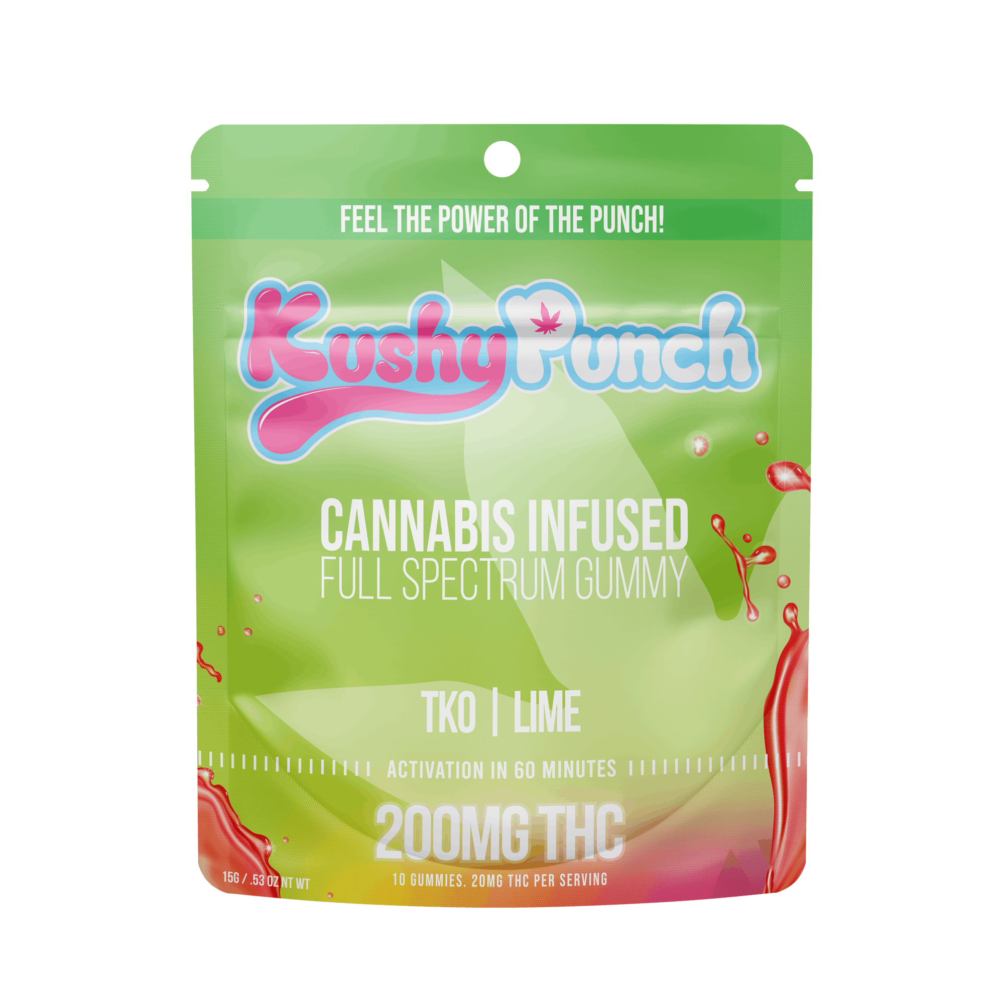 Kushy Punch T.K.O. Lime Gummy 200mg Kushy Punch
