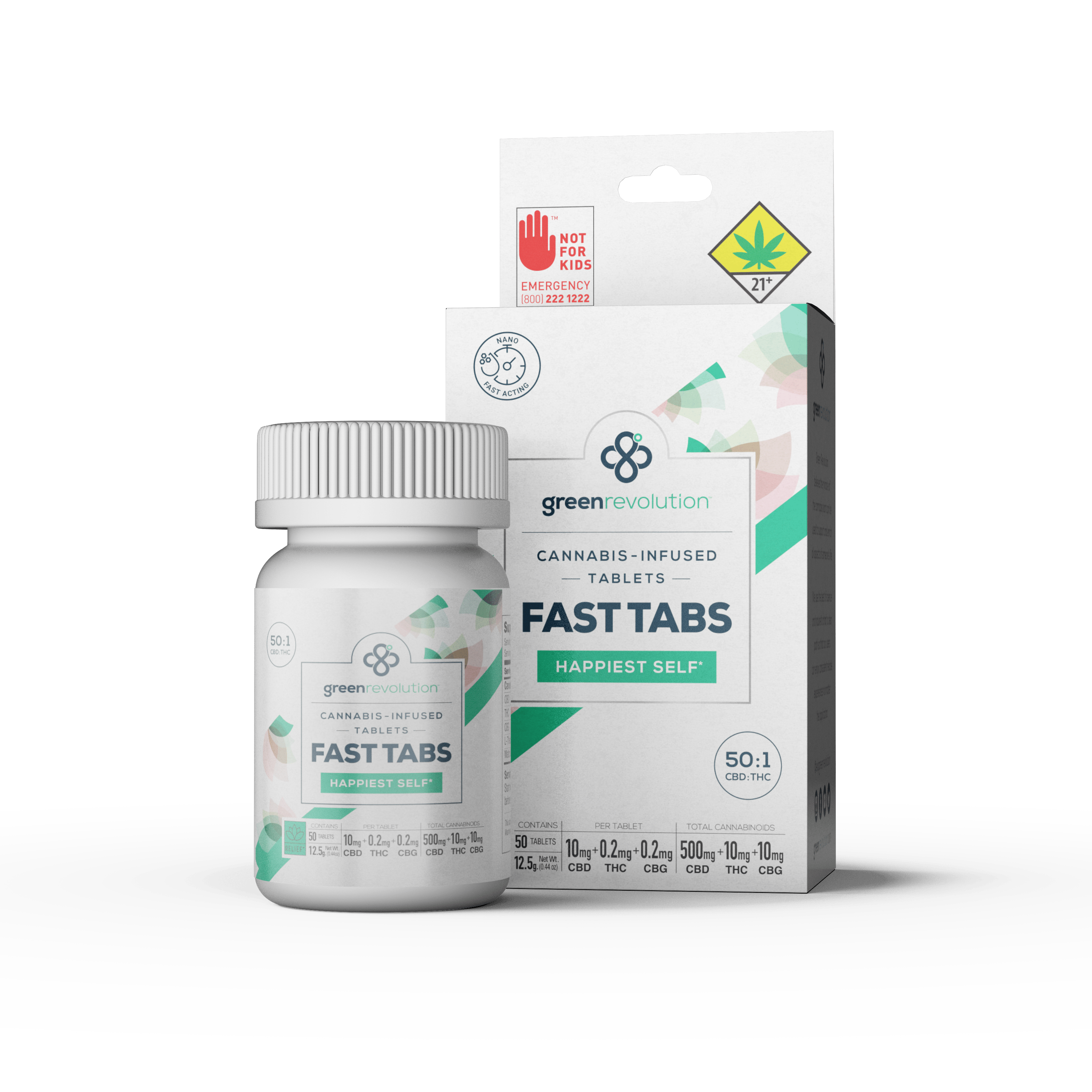 Fast Tabs- Happiest Self 50ct