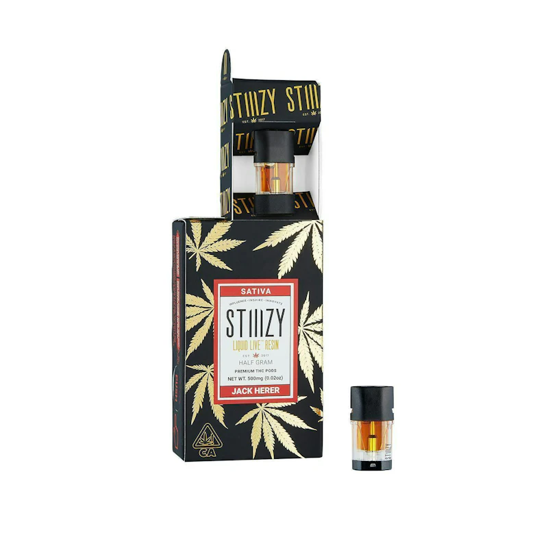 STIIIZY Vape Cartridge - JACK HERER .5G Live Resin Pod - STIIIZY, Cartridges