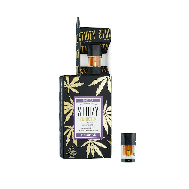 STIIIZY Vape Cartridge - PINEAPPLE .5G Live Resin Pod - STIIIZY, Cartridges
