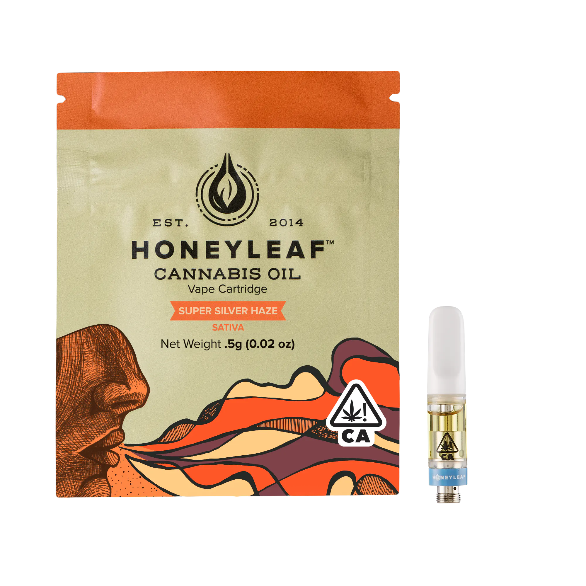 Honeyleaf - Super Silver Haze Cannabis Oil Cartridge 0.5G Main Image