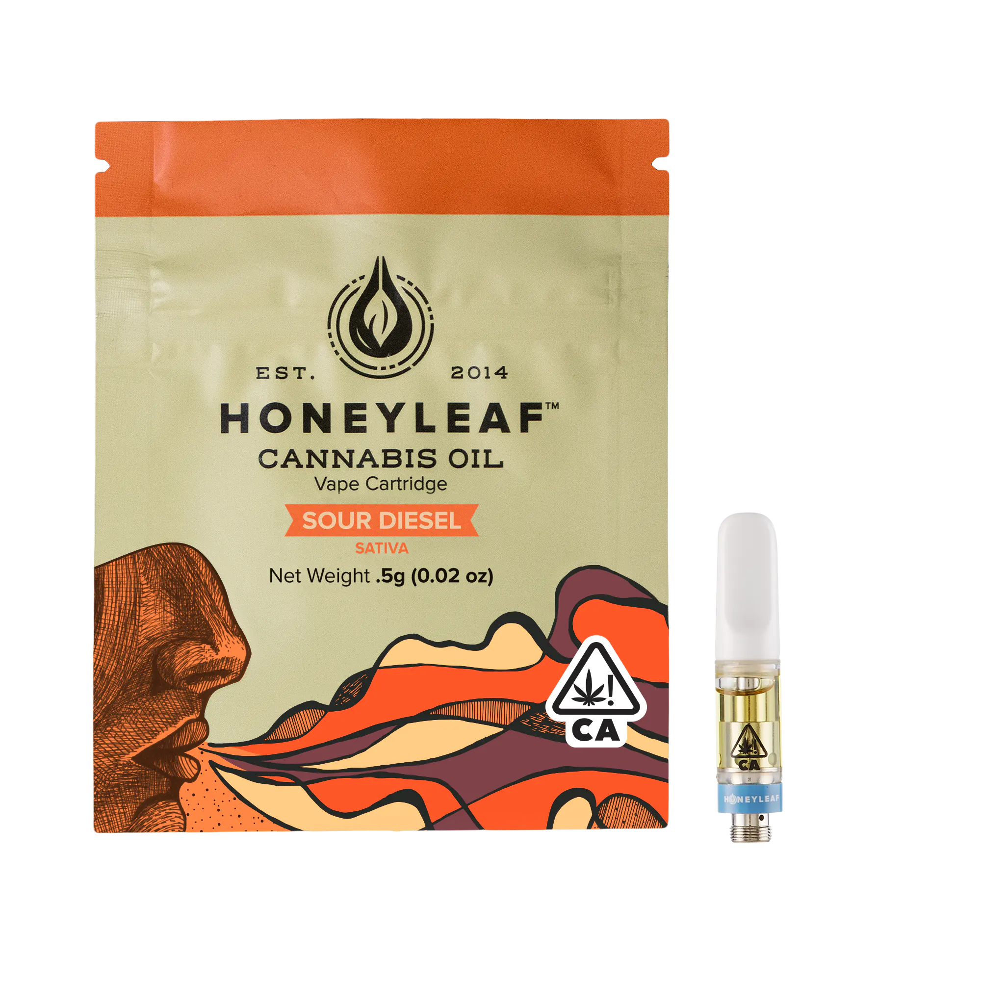Honeyleaf - Sour Diesel Cannabis Oil Cartridge 0.5G Main Image