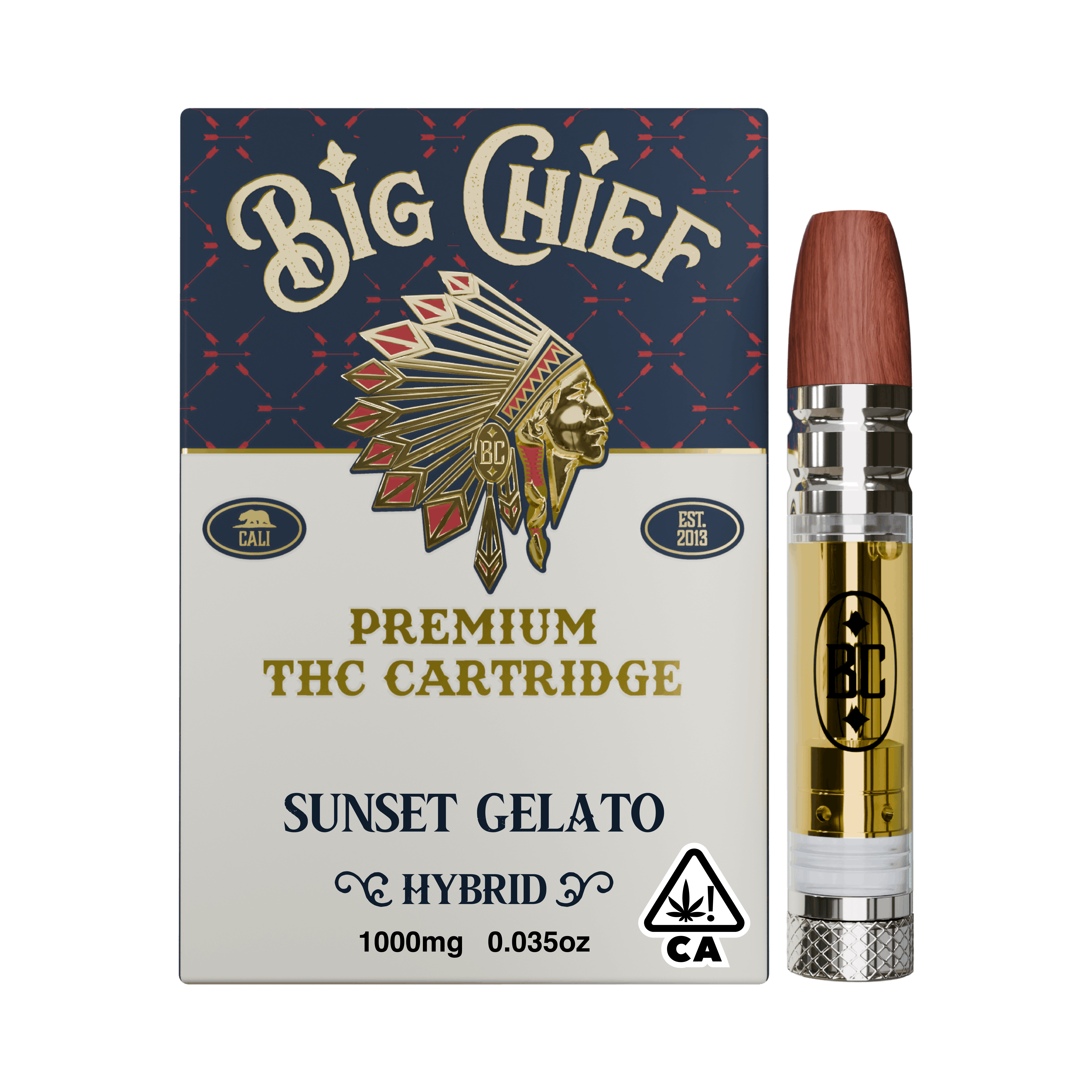 SUNSET GELATO - 1G THC Cartridge - Big Chief