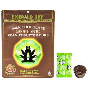 Emerald Sky - Emerald Sky Milk Chocolate Peanut Butter Cups - Hybrid 100mg 20pk
