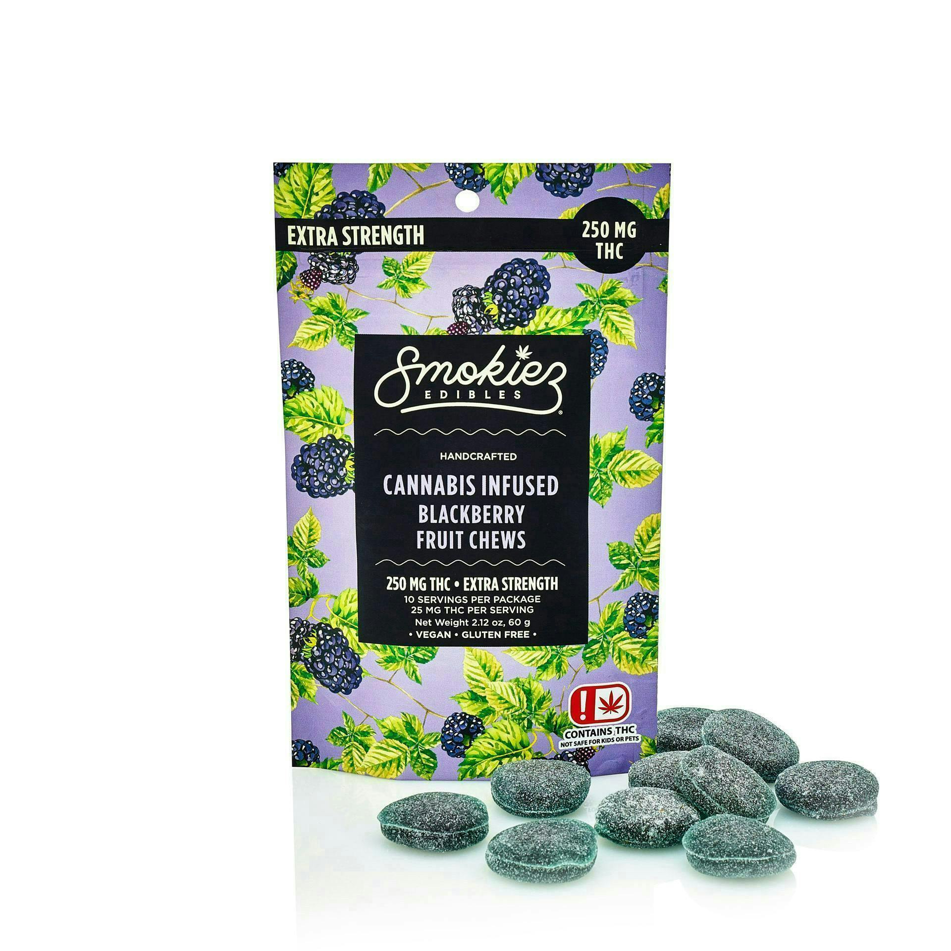 Blackberry Fruit Chews | 250mg | 10ct | 25mg/ea