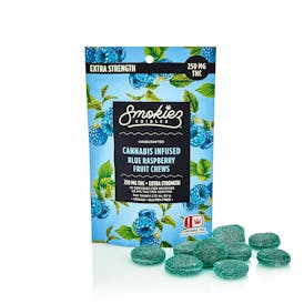 Blue Raspberry Fruit Chews - 250 mg THC - OK