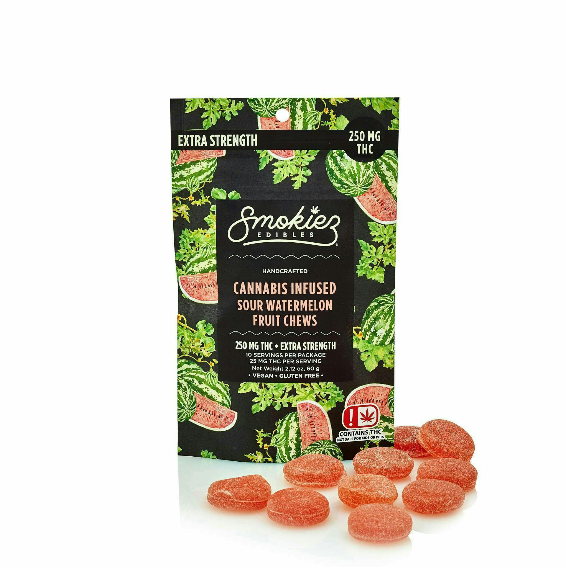 Sour Watermelon Gummies | 250mg | 10ct | 25mg/ea
