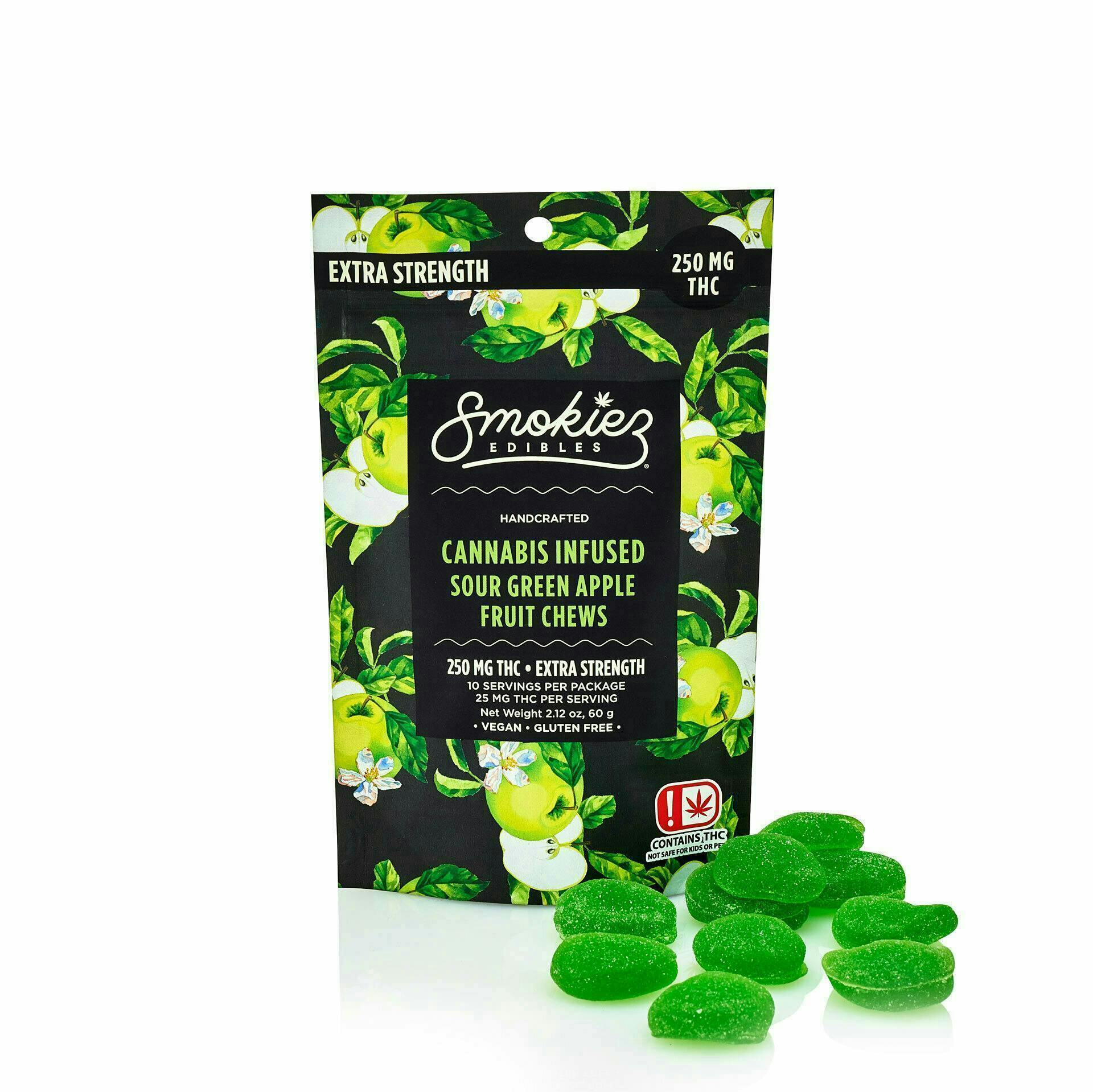 Sour Green Apple Gummies | 250mg | 10ct | 25mg/ea