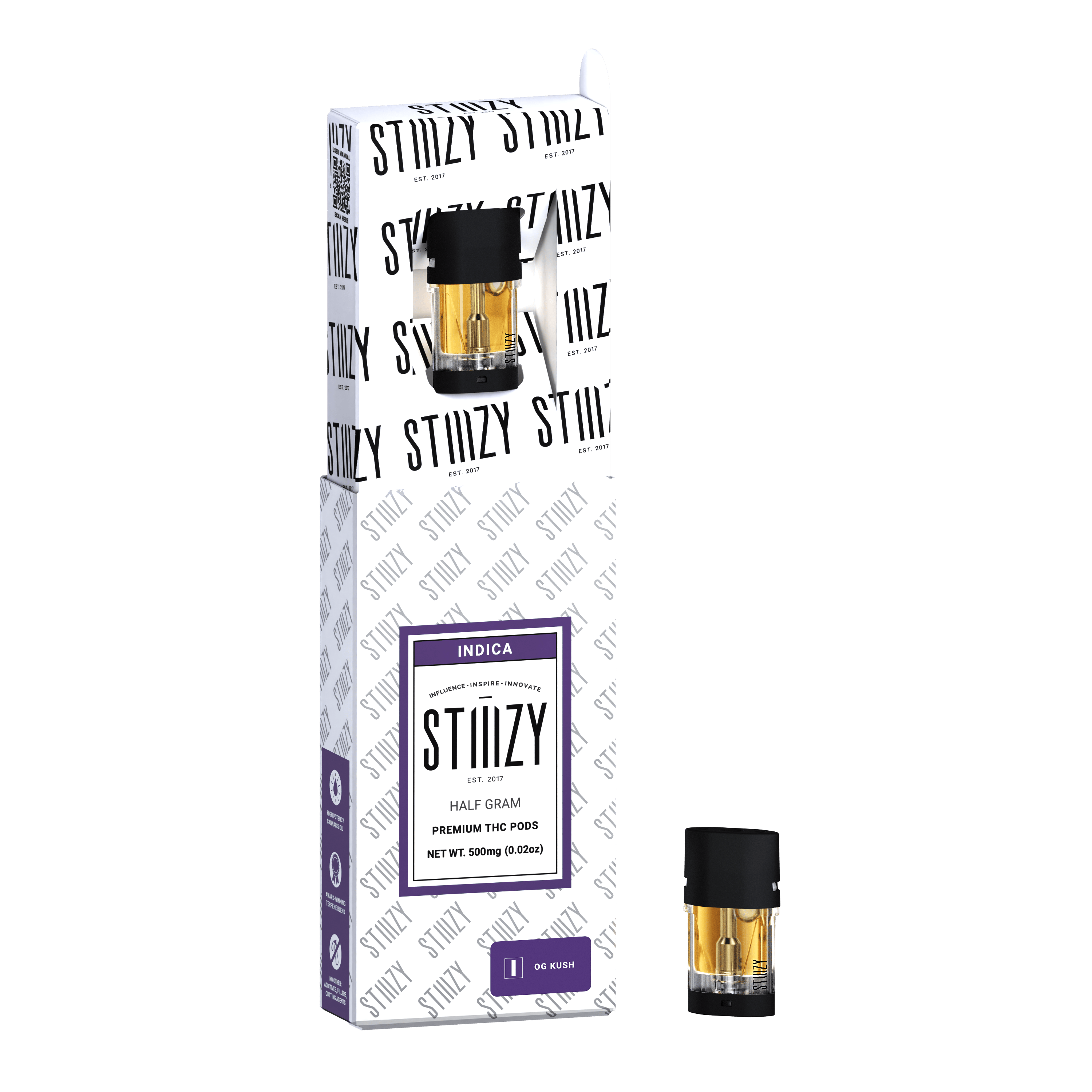 STIIIZY Vape - OG KUSH - PREMIUM THC POD .5G - IL — Cartridges