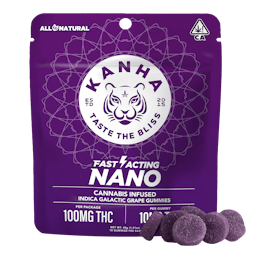 KANHA | NANO | Galactic Grape | Indica | 100mg THC | 10-pack