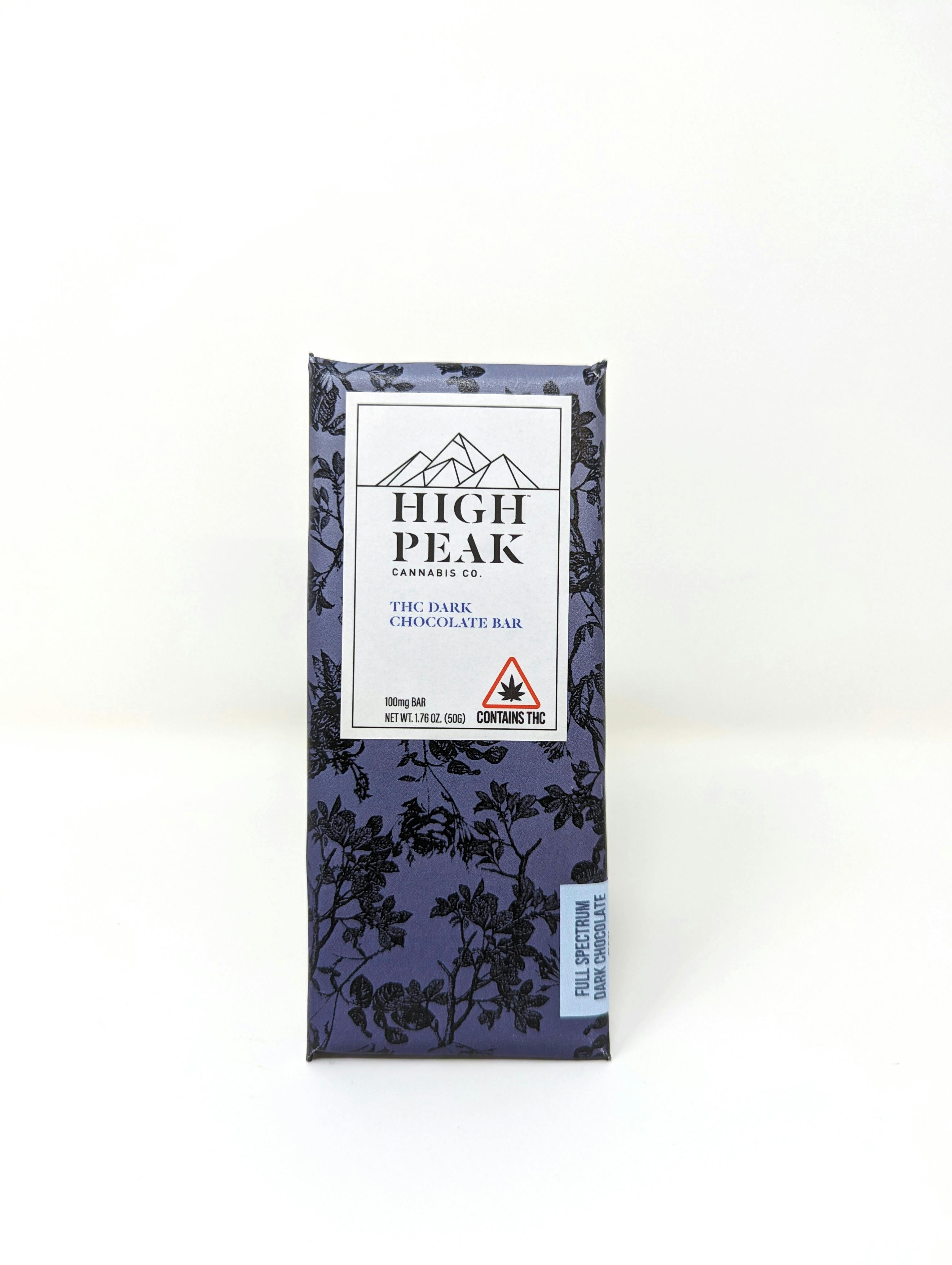 High Peak Cannabis Co. | 100mg Dark Chocolate Bar