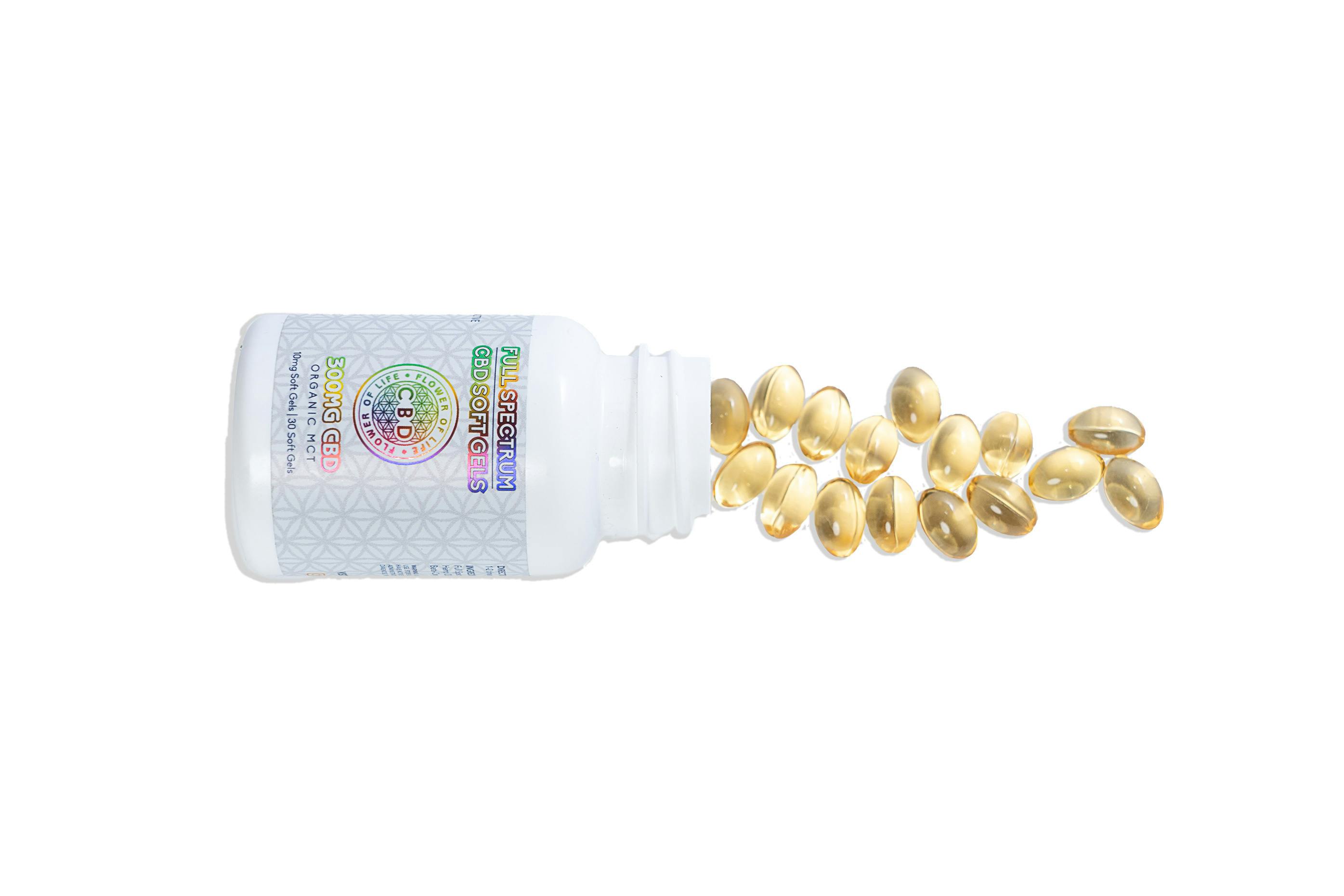 300mg CBD Soft Gels 30 Count Bottle (10mg Each)