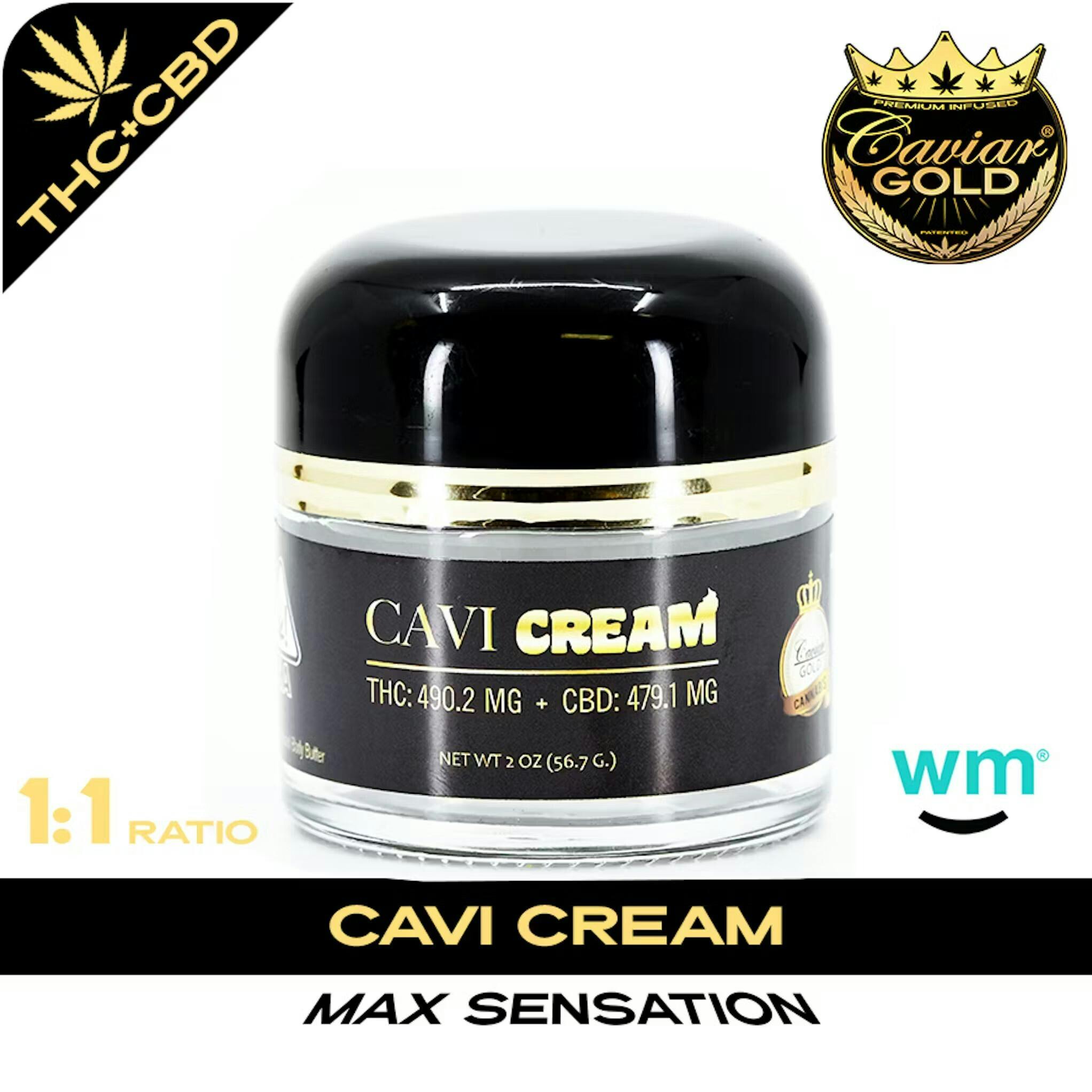 Cavi Cream | Max Sensation 1:1 CBD:THC | Balm
