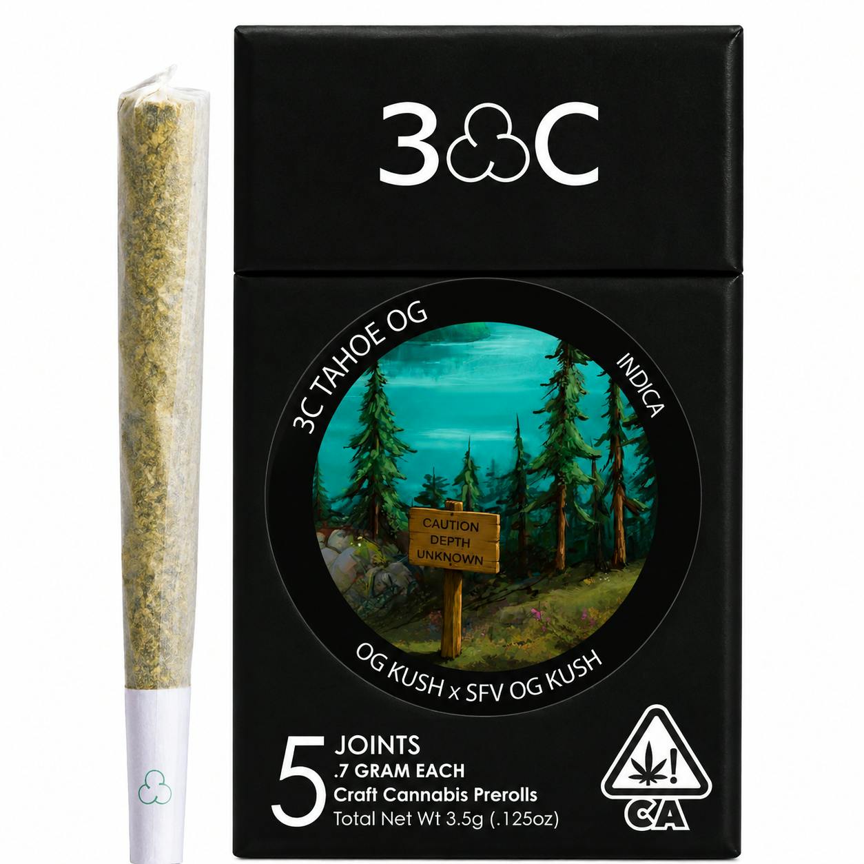 3C | Tahoe OG Prerolls 5pk - 3.5g