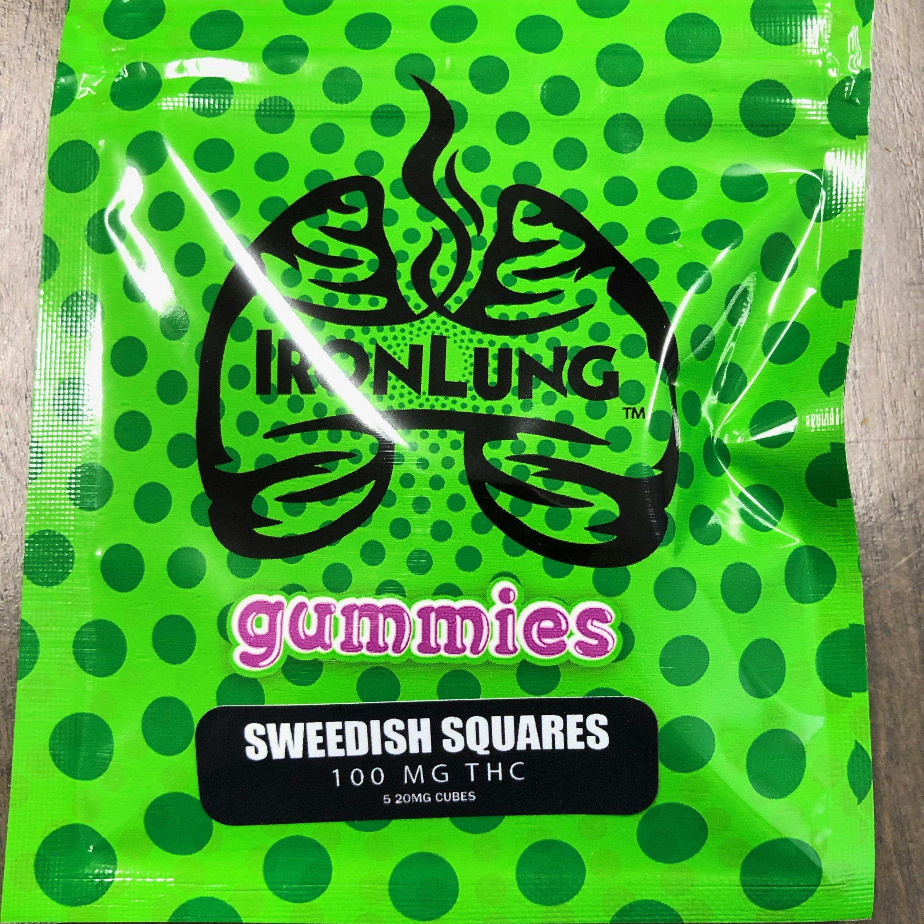 Sweedish Squares Gummies 100mg - Iron Lung (Medical)