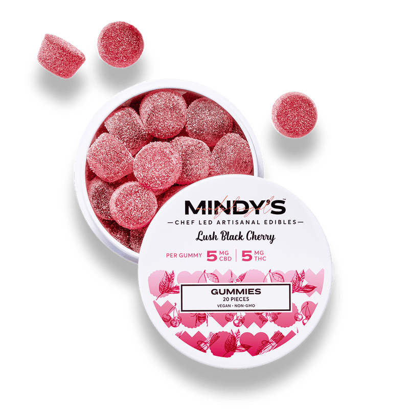 Lush Black Cherry 1:1 Gummies | 100mg | 20ct | 5mg/ea by Mindy’s Edibles