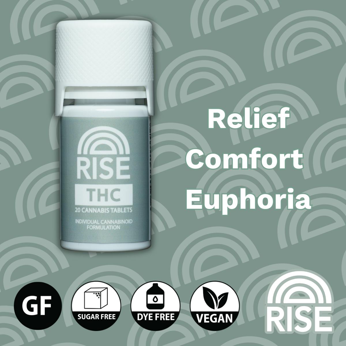 RISE THC Tablets (20 count) at The Hive at BDT