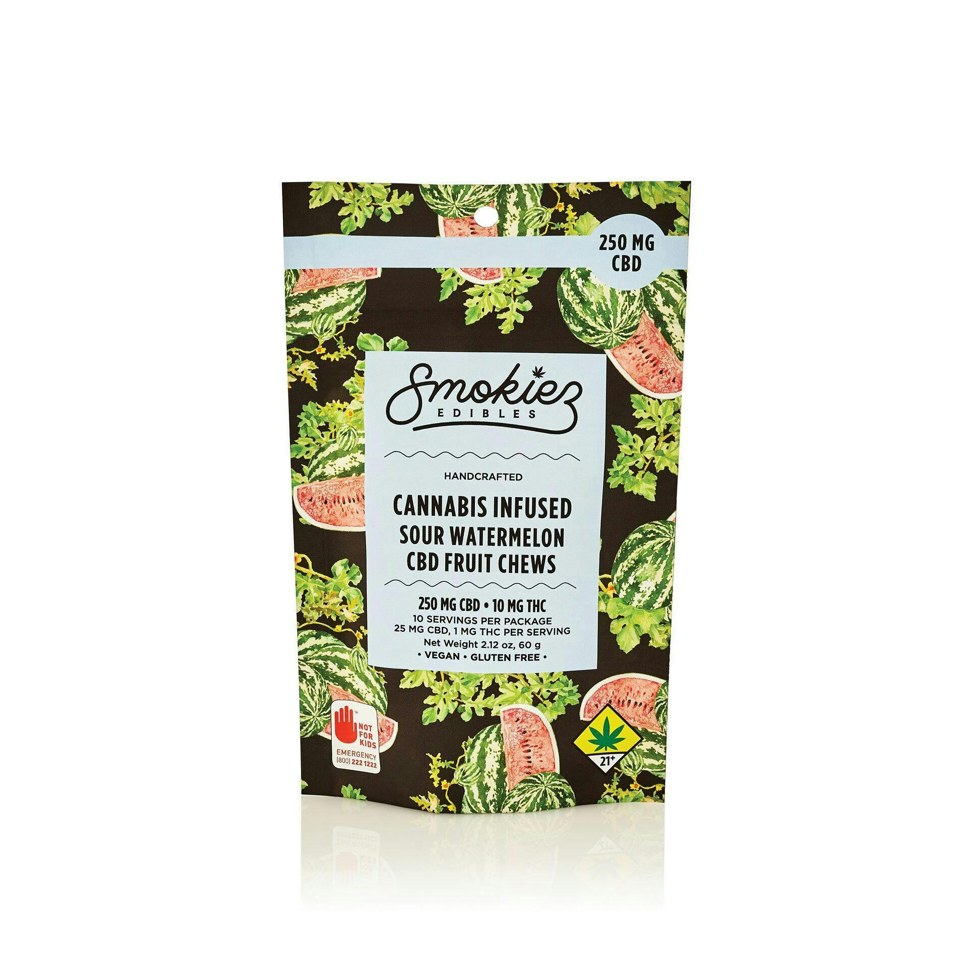 Smokiez Edibles: Sour Watermelon Fruit Chews - :1