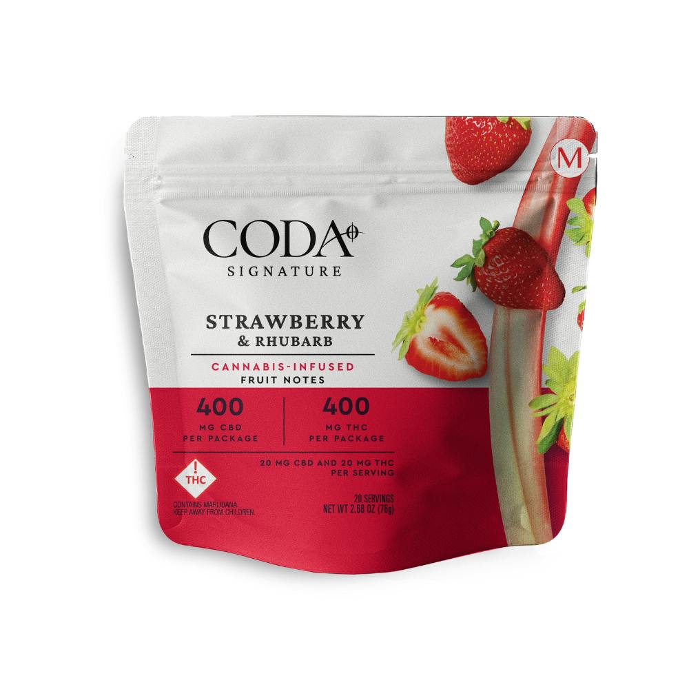 Strawberry & Rhubarb Fruit Notes | 400mg THC:400mg CBD | MED by Coda Signature