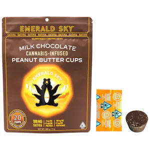 Emerald Sky - EMERALD SKY | SATIVA MILK CHOC PB CUPS - 20PK | EDIBLE | 100MG
