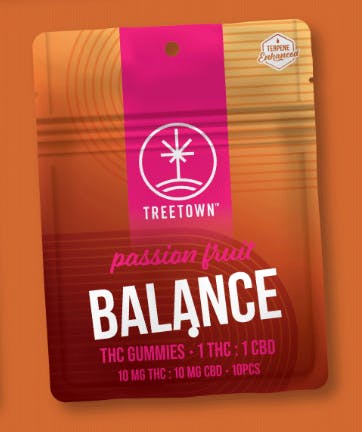 1:1 Passion Fruit Balance | 200mg THC Gummies | 5ct | 40mg/ea