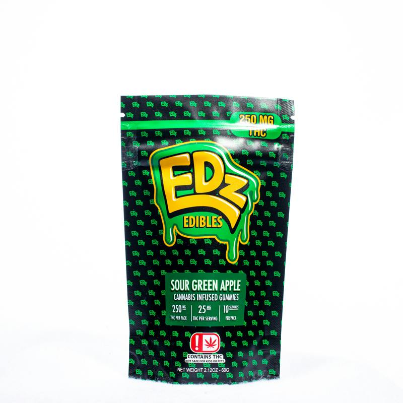 Sour Green Apple Gummies - 250mg THC