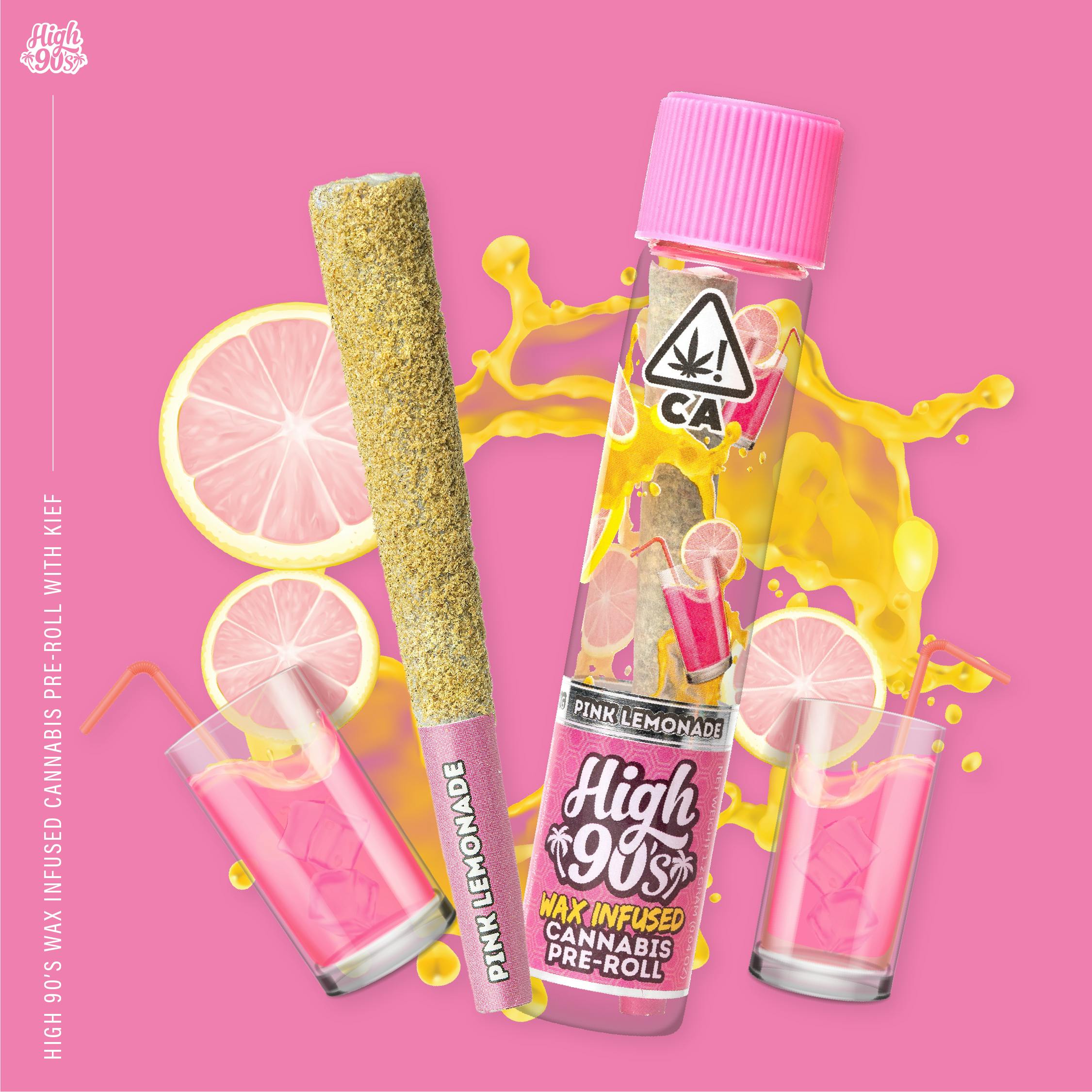 High 90s Pink Lemonade 1.2g Wax Infused PreRoll HIGH 90s