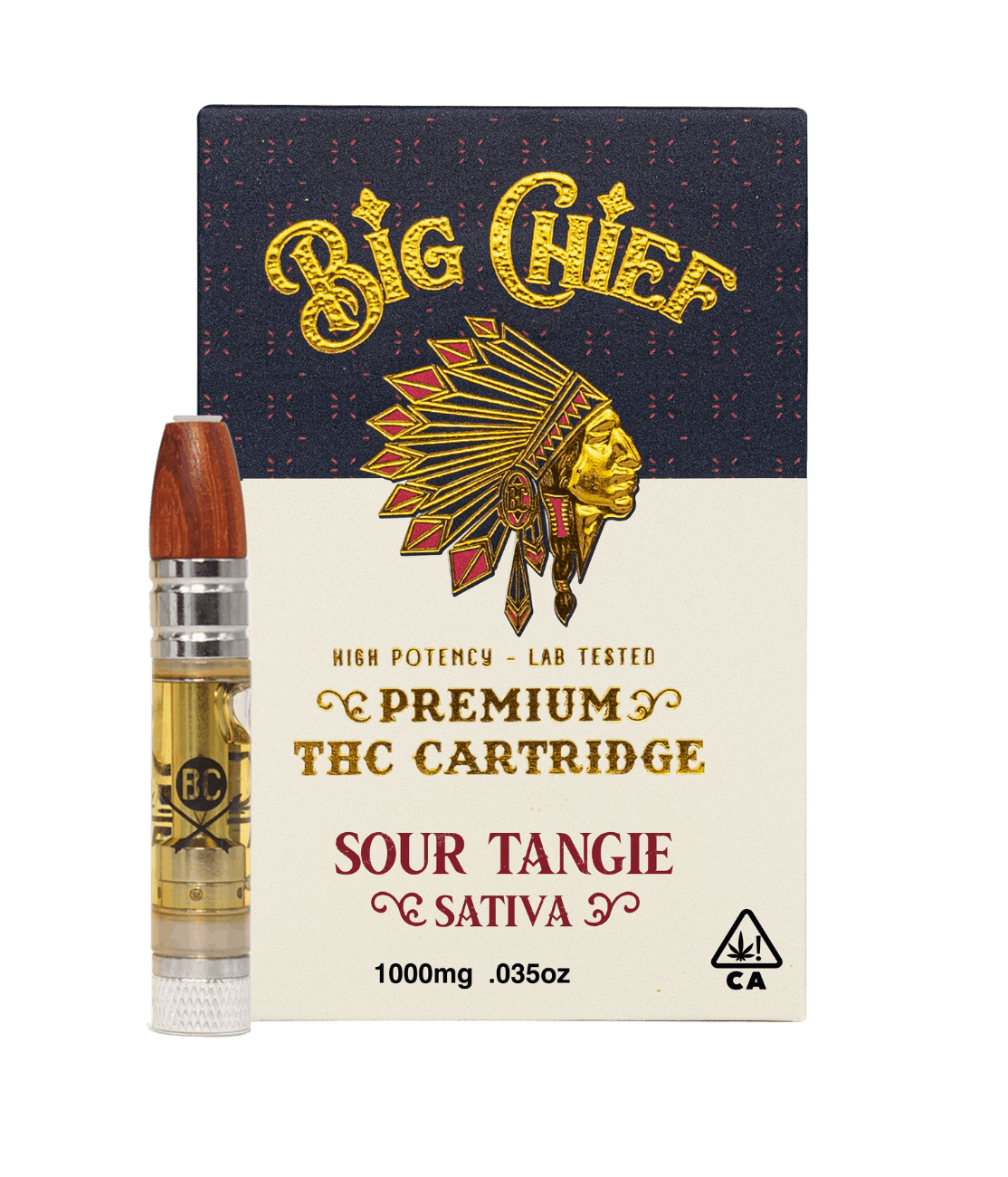 ●BIG CHIEF + THA RUSH SOUR TANGIE - 1G THC Cartridge - Big Chief