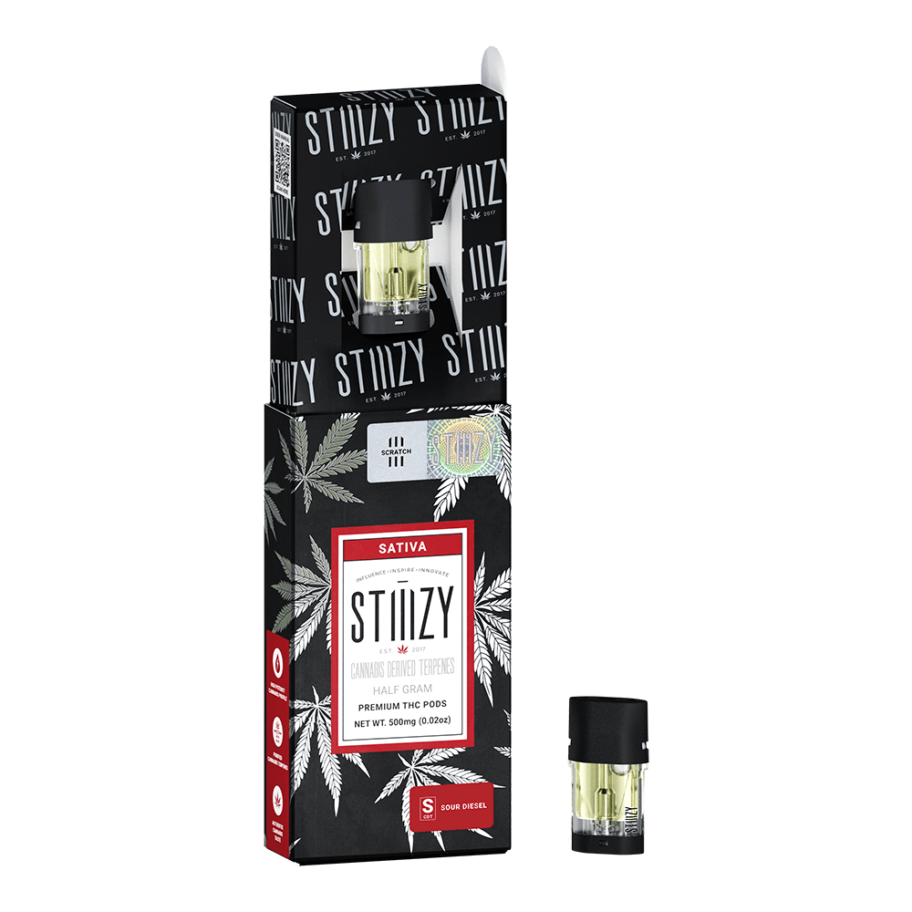 STIIIZY Vape Cartridge - SOUR DIESEL .5G CDT Pod - STIIIZY — Cartridges