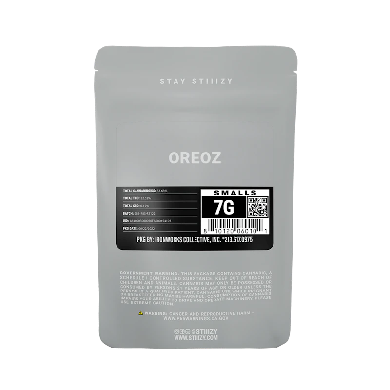 STIIIZY - OREOZ - 7G Grey Label Mylar, Flower