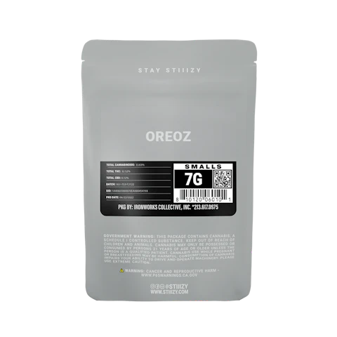 STIIIZY - OREOZ - 7G Grey Label Mylar, Flower