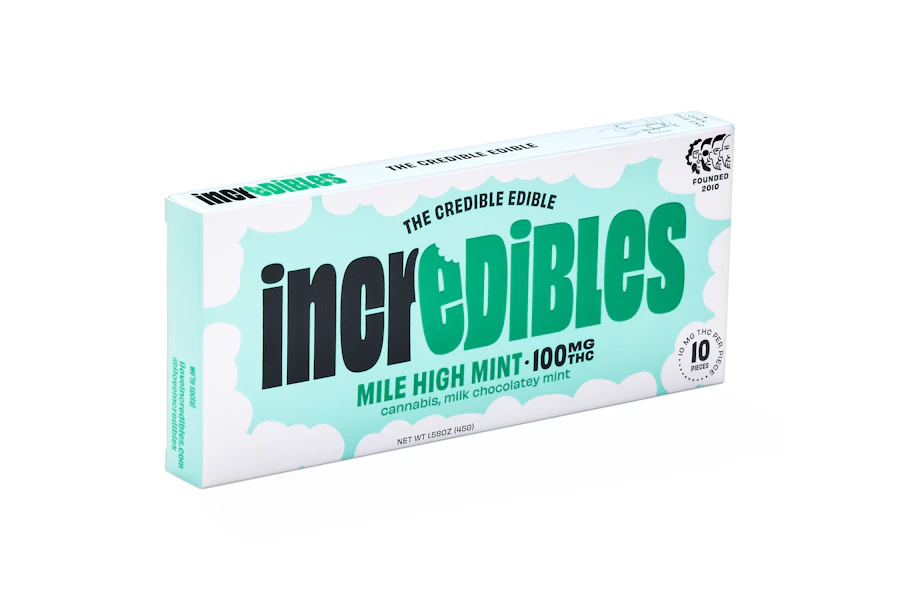 incredibles - Mile High Mint - Chocolate - 100mg — chocolates listed on the Herbs 4 You menu