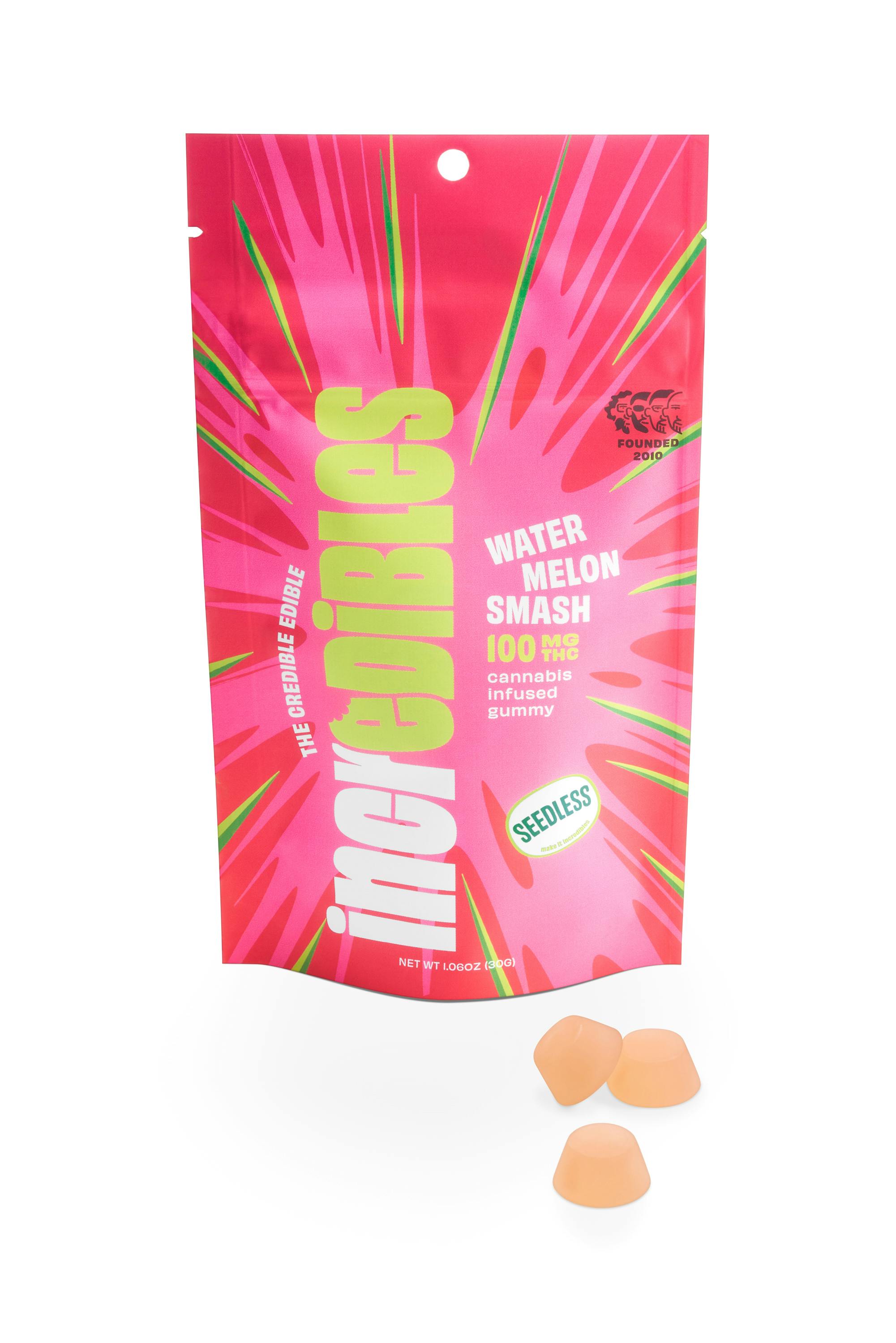 incredibles - Watermelon Smash - Gummies - 100mg by Incredibles