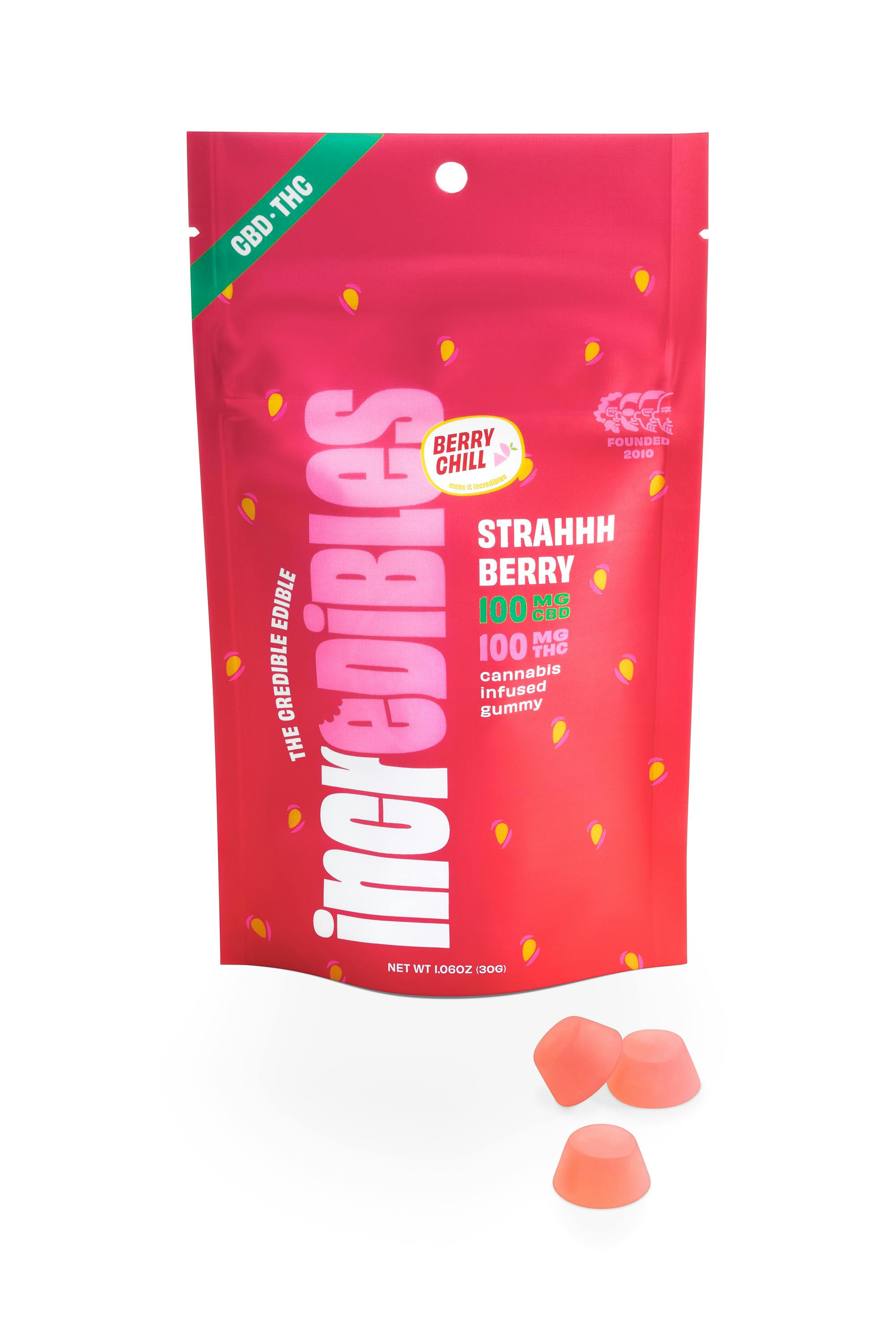 incredibles - Strahhhberry + CBD 1:1 - 100mg:100mg by Incredibles