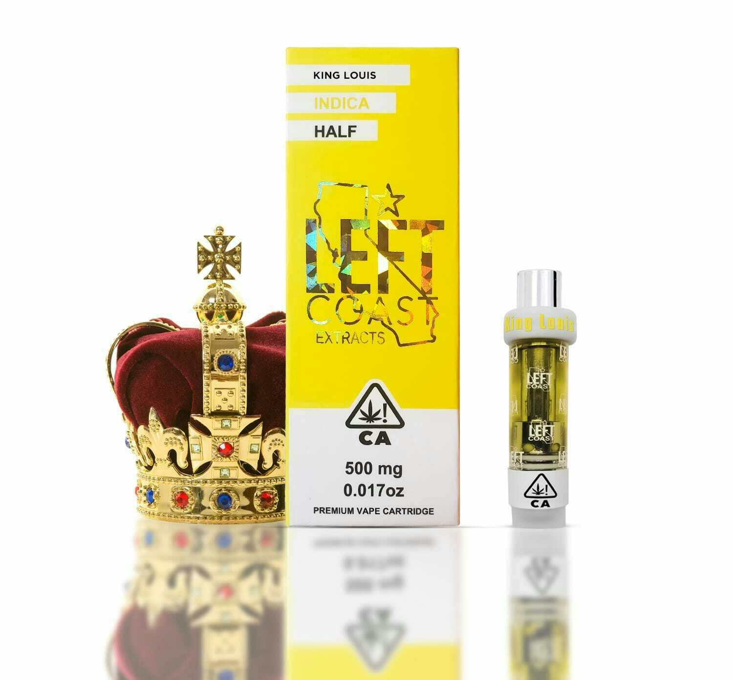 King Louis Premium THC Cartridge .5G LEFT COAST
