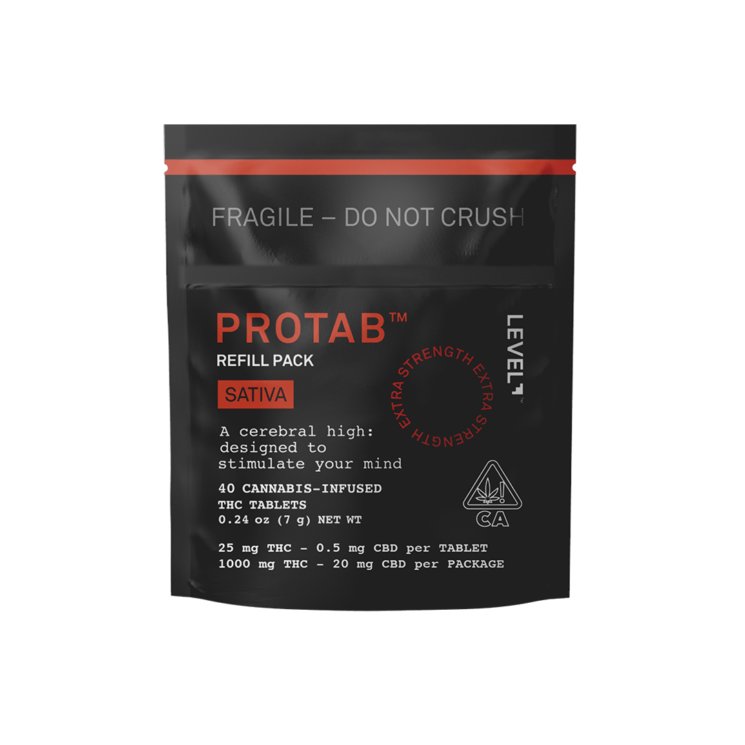 PROTAB Refill Pack | Sativa Tablets 25:0.5 THC:CBD| 1000mg | 40ct | 25mg/ea