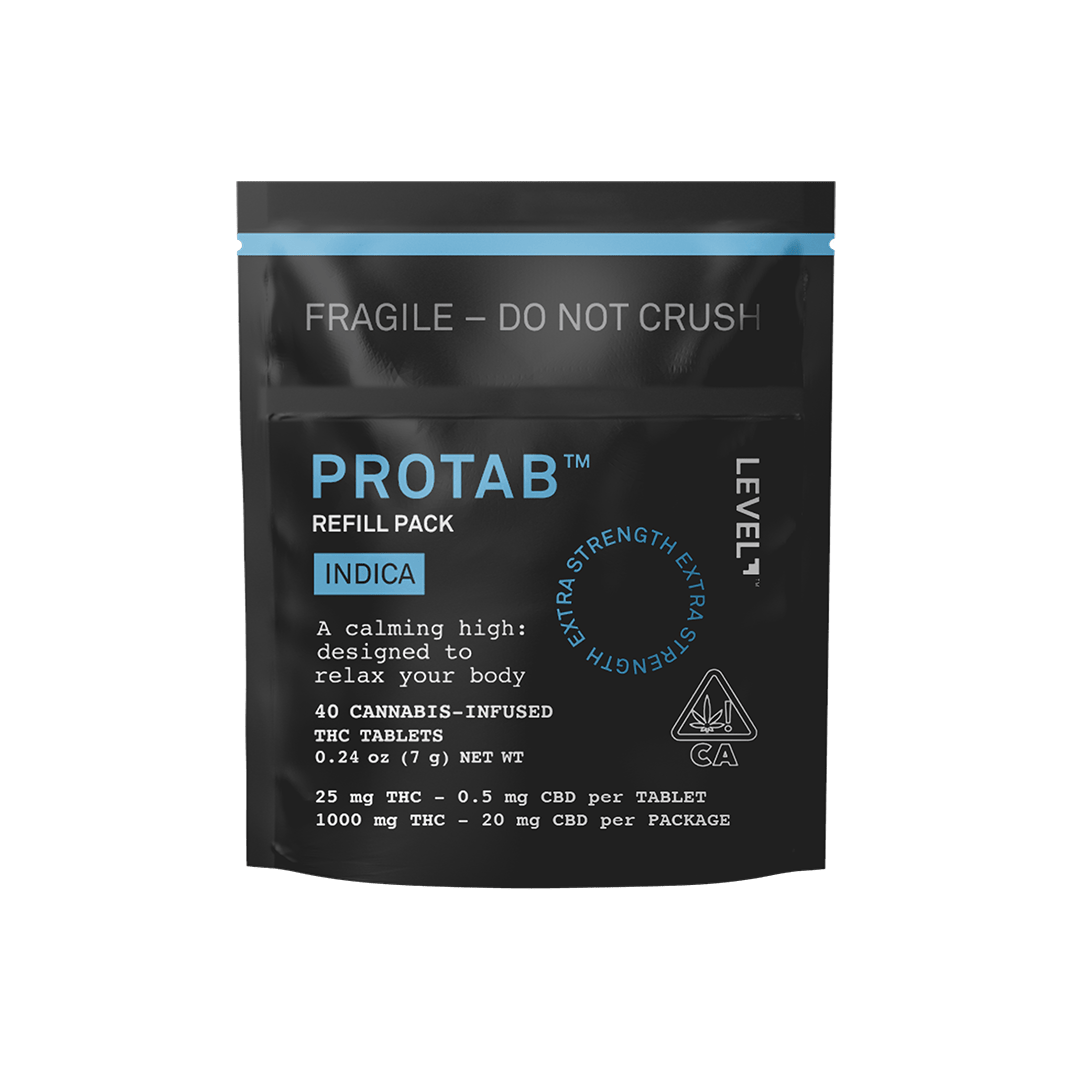 PROTAB Refill Pack | Indica Tablets 25:0.5 THC:CBD| 1000mg | 40ct | 25mg/ea