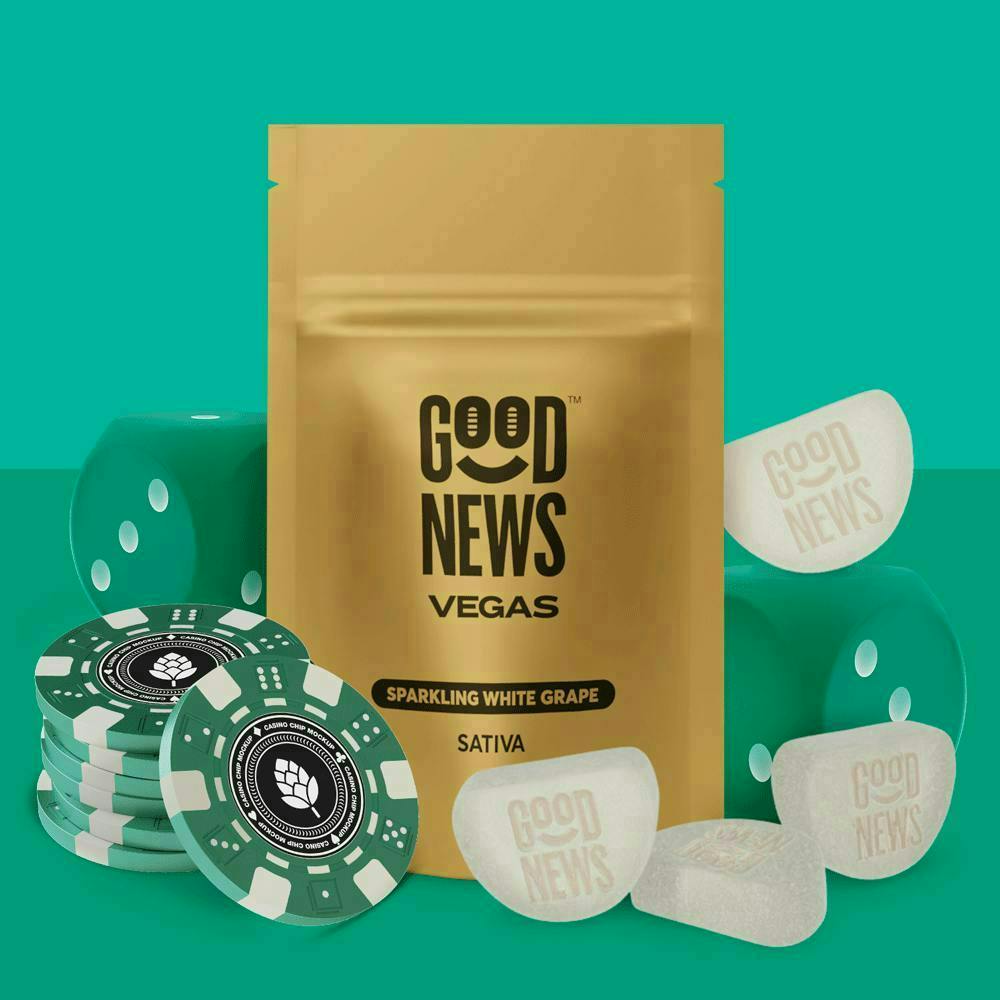 Vegas | Sparkling White Grape Caffeine Gummies | 100mg | 10ct | 10mg/ea