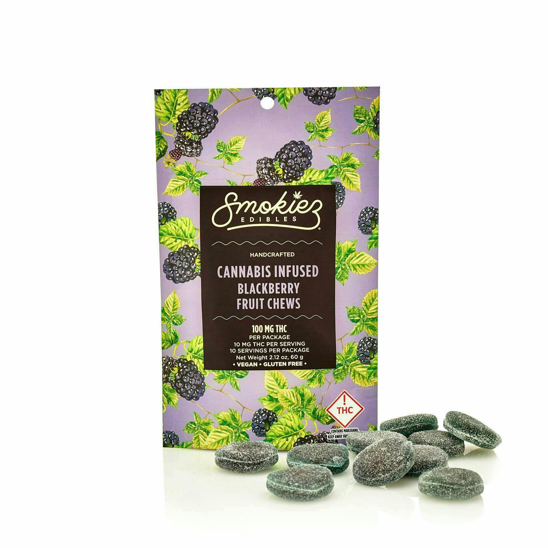 Blackberry Fruit Chews | 100mg | 10ct | 100mg/ea