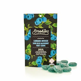 Sour Blue Raspberry Fruit Chews, 100 mg - CO