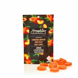 Sour Peach Fruit Chews, 100 mg - CO
