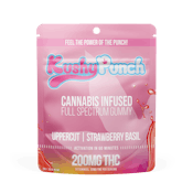 Kushy Punch | Uppercut Strawberry Basil | THC Gummies | 200mg