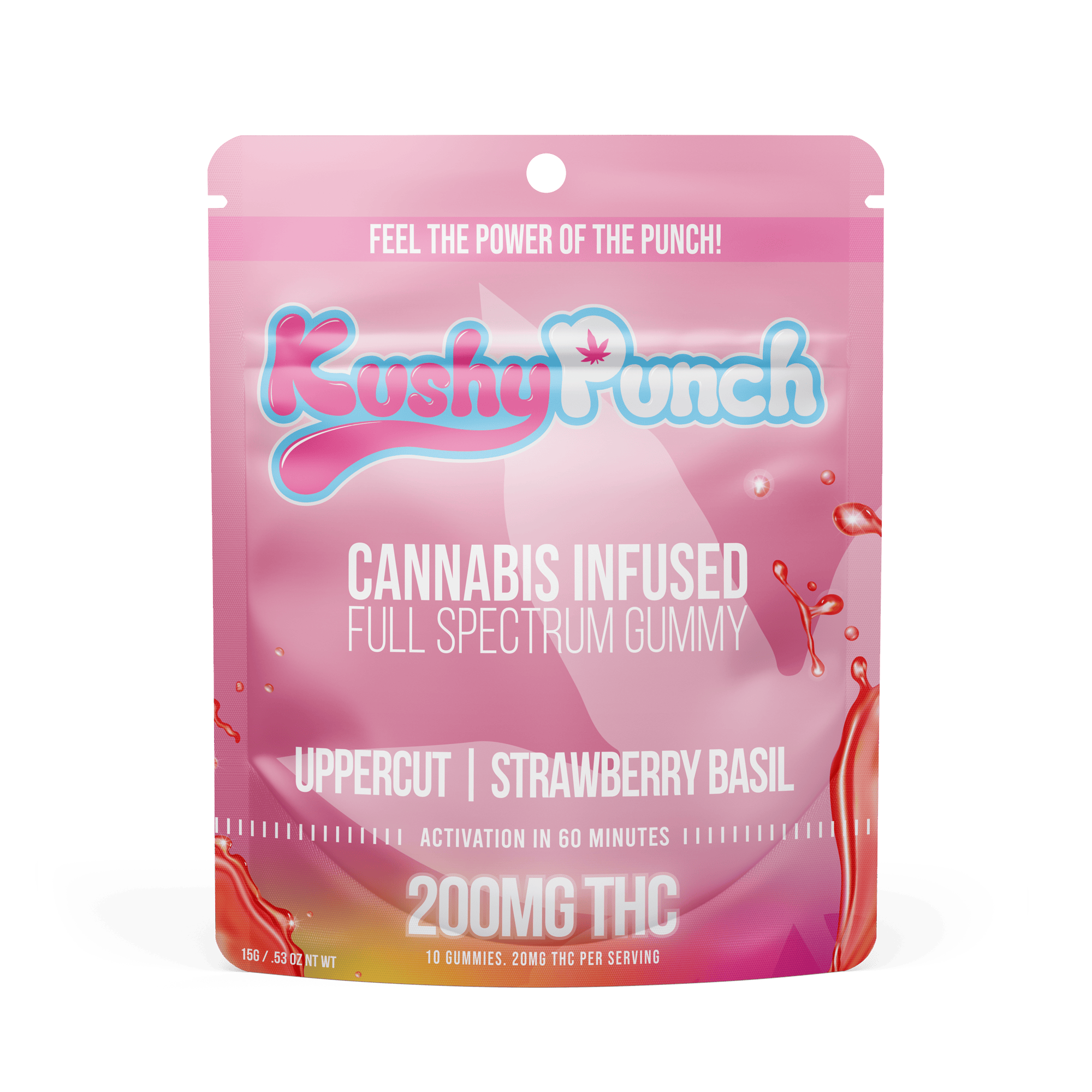 Uppercut | Strawberry Basil Original Gummies | 200mg | 10ct | 20mg/ea by Kushy Punch