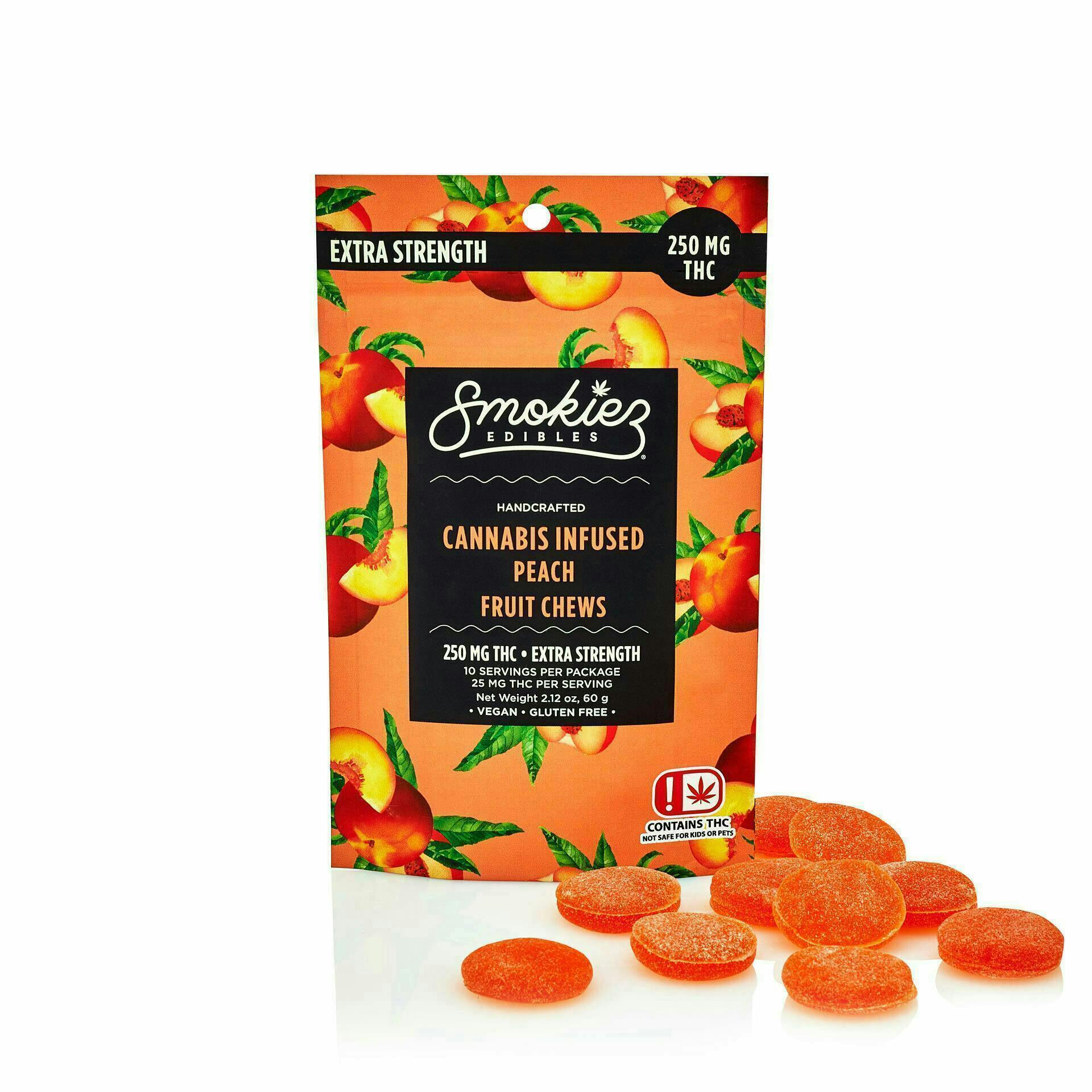Peach Gummies | 250mg | 10ct | 25mg/ea